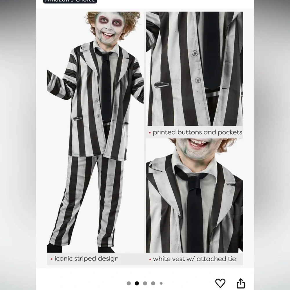 Warner‎ Bros. Kids Beetlejuice Beetlejuice Halloween Costume